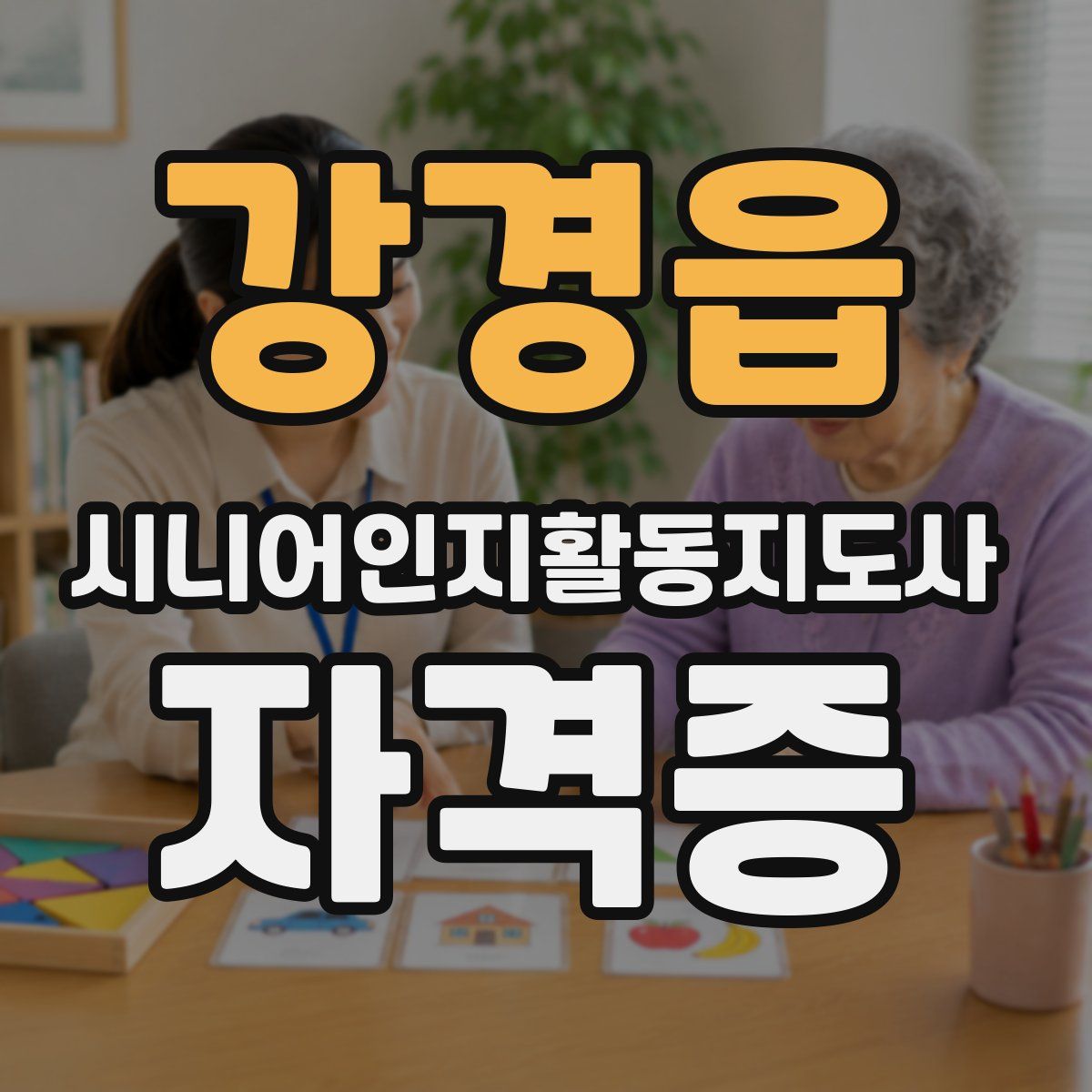 강경읍 시니어인지활동지도사 자격증