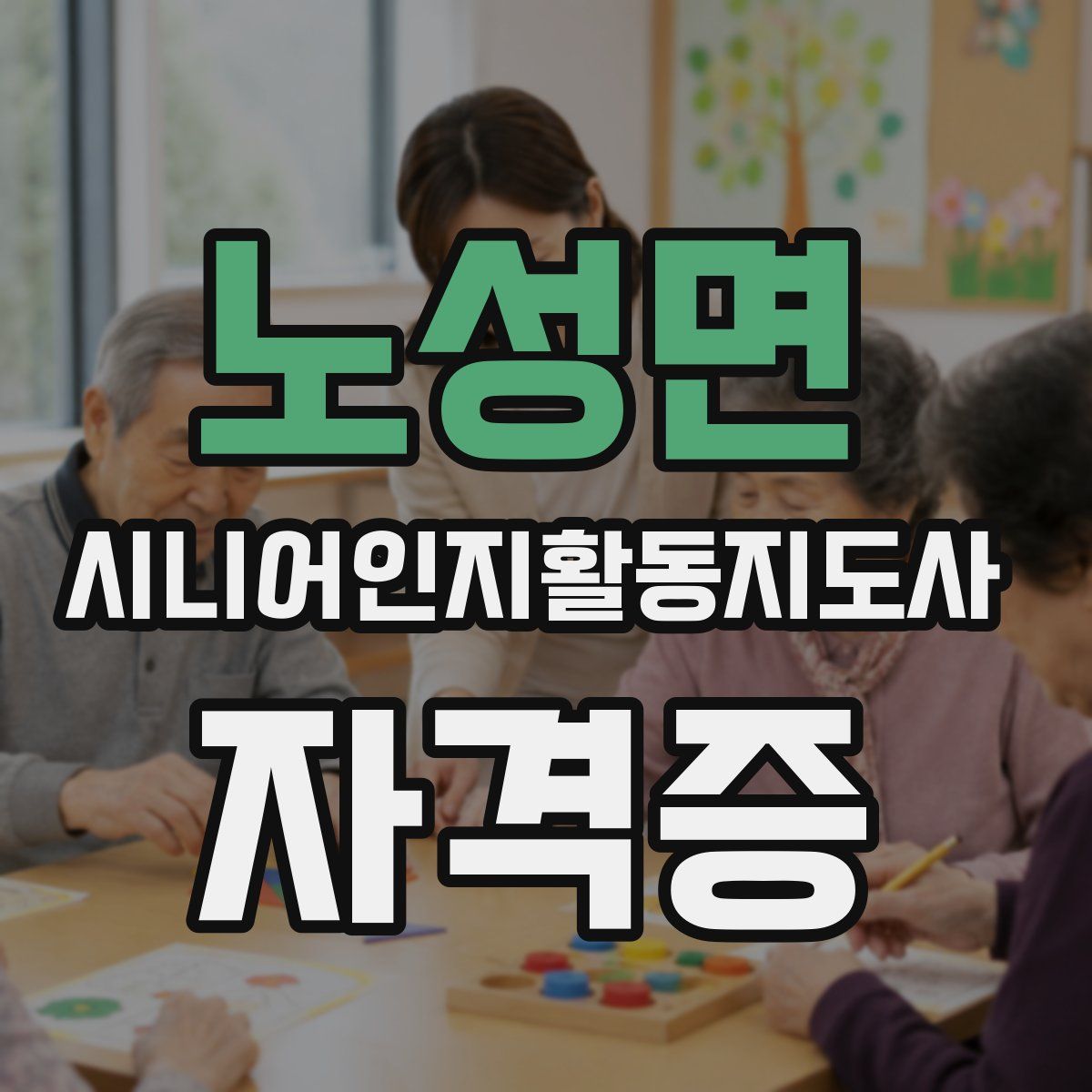 노성면 시니어인지활동지도사 자격증