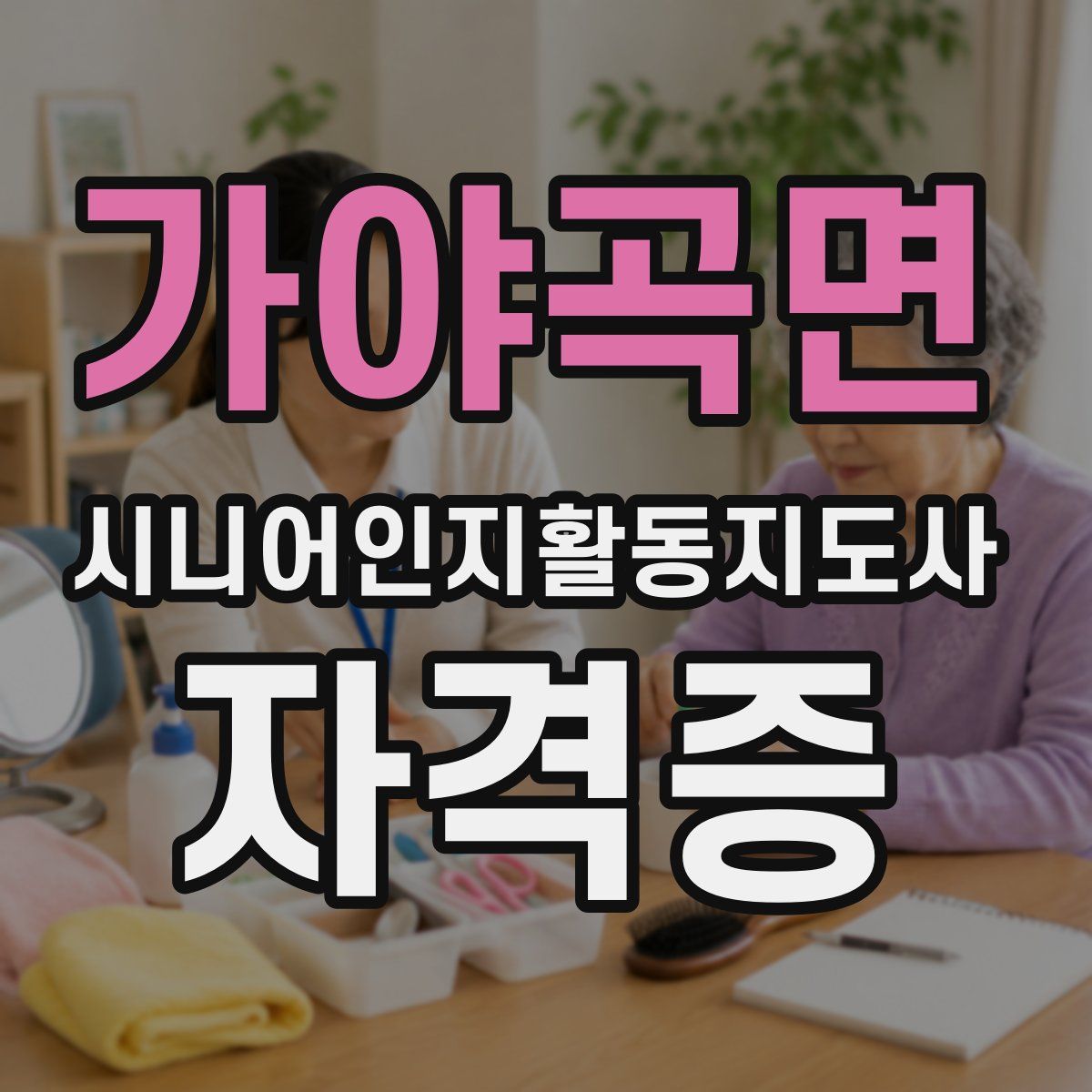 가야곡면 시니어인지활동지도사 자격증