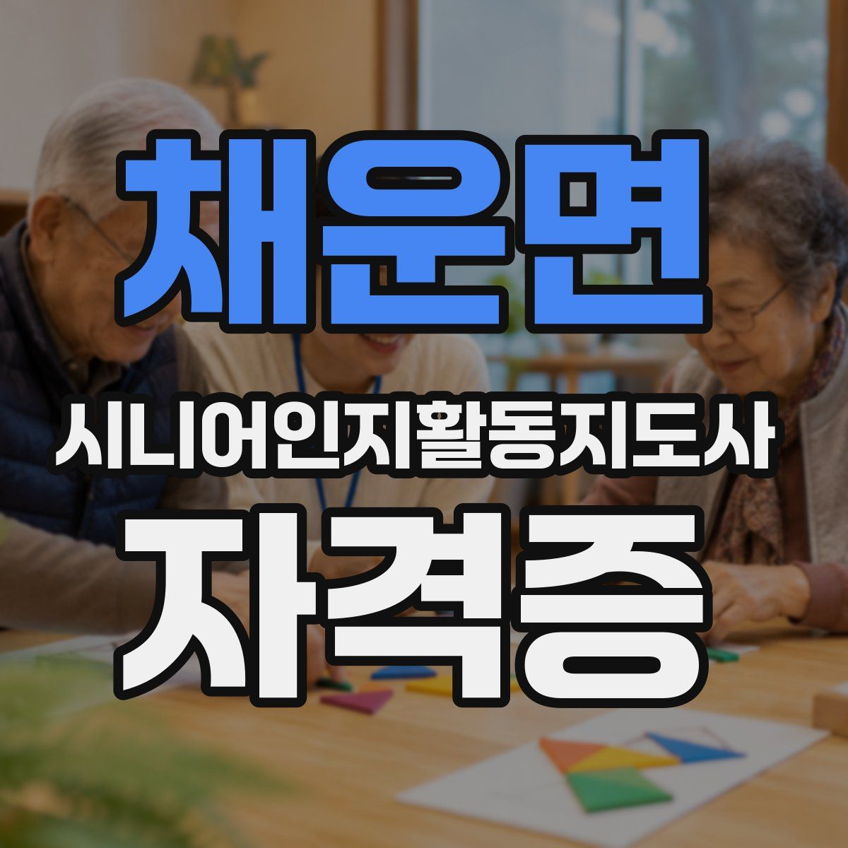 채운면 시니어인지활동지도사 자격증