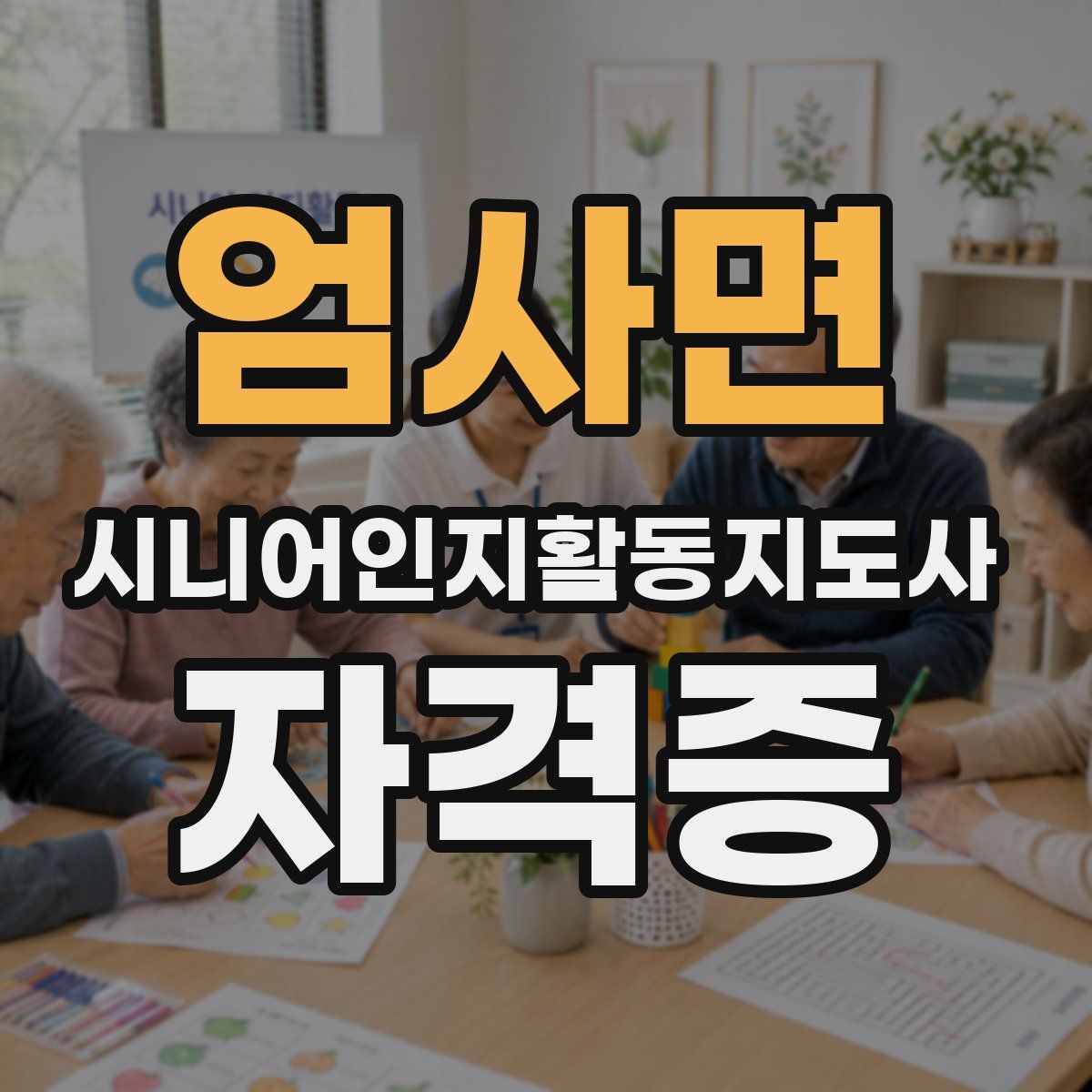 엄사면 시니어인지활동지도사 자격증