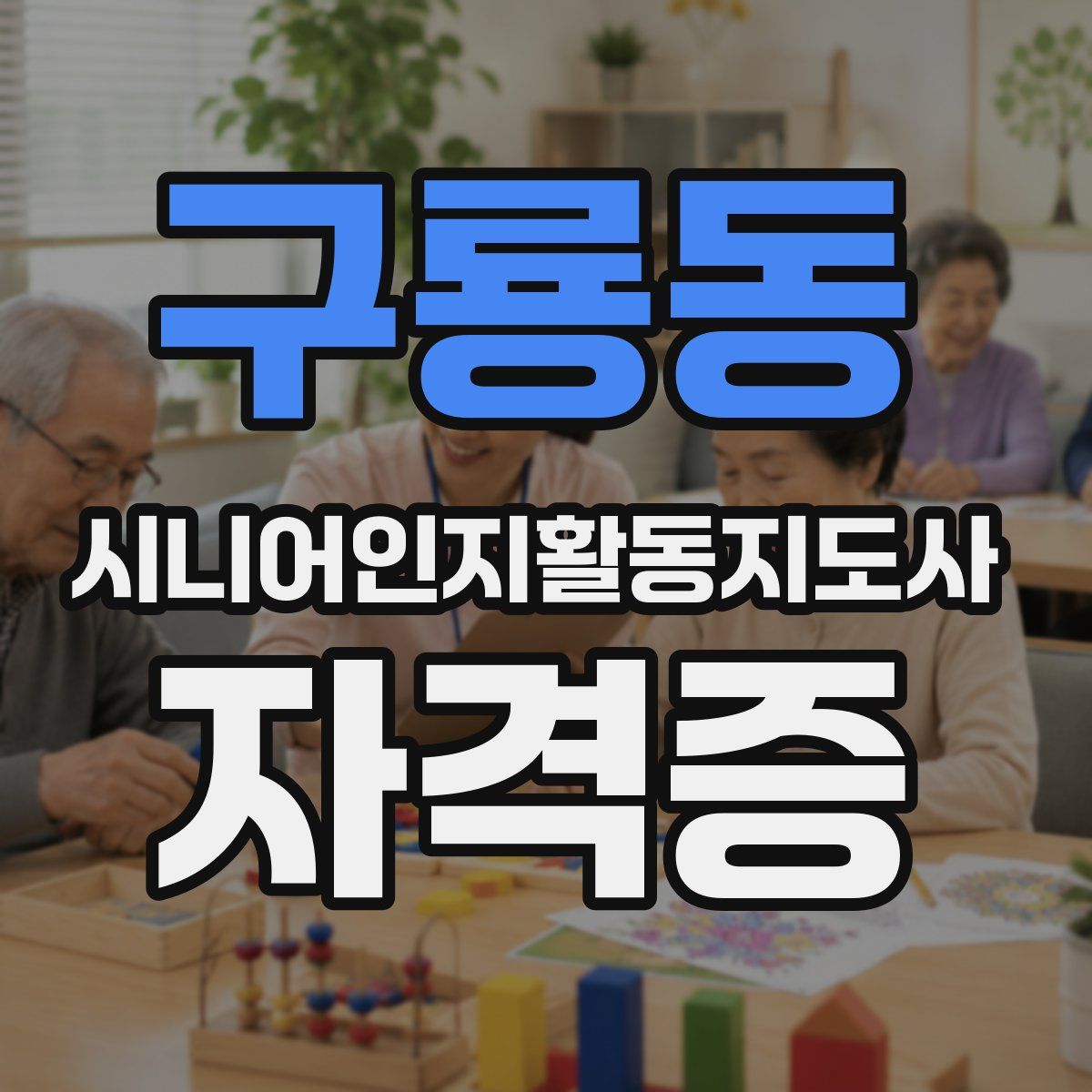 구룡동 시니어인지활동지도사 자격증
