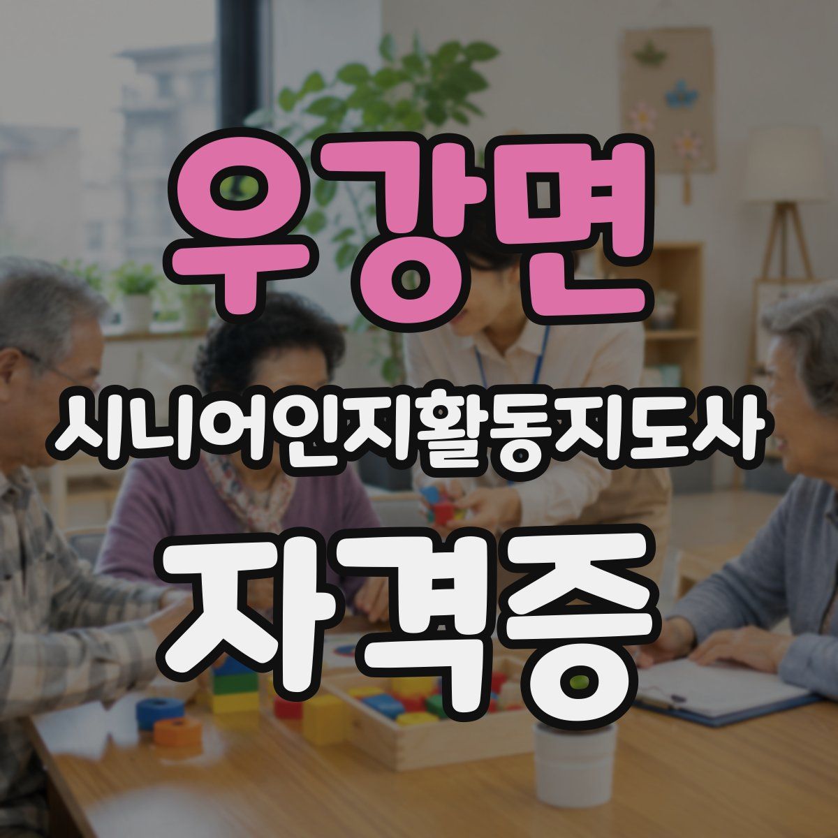 우강면 시니어인지활동지도사 자격증
