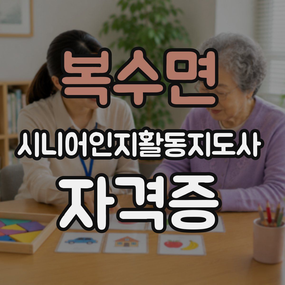 복수면 시니어인지활동지도사 자격증