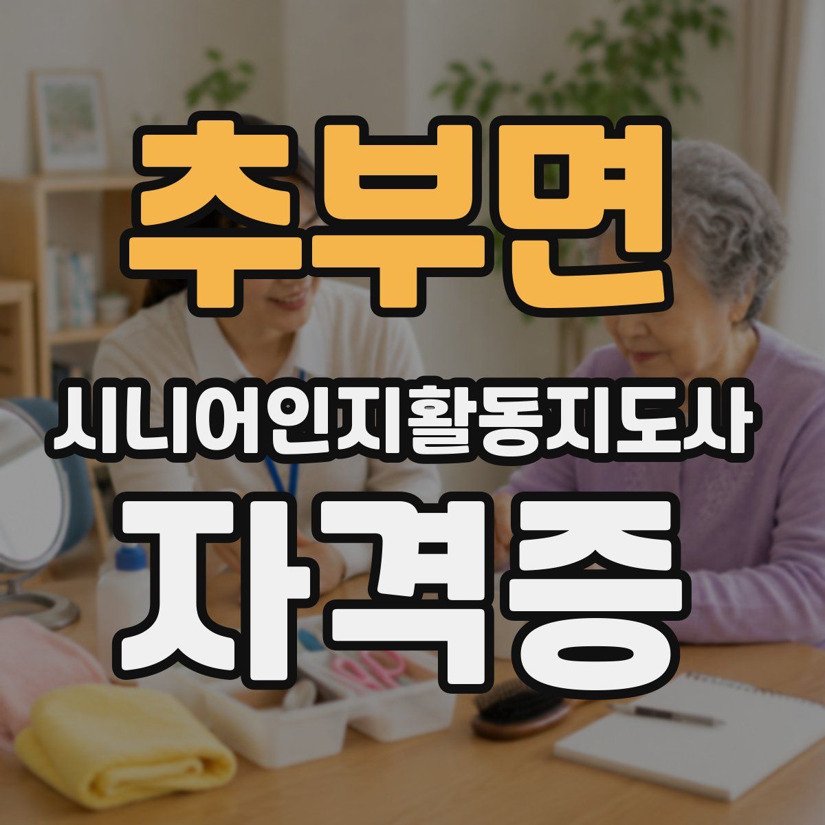 추부면 시니어인지활동지도사 자격증