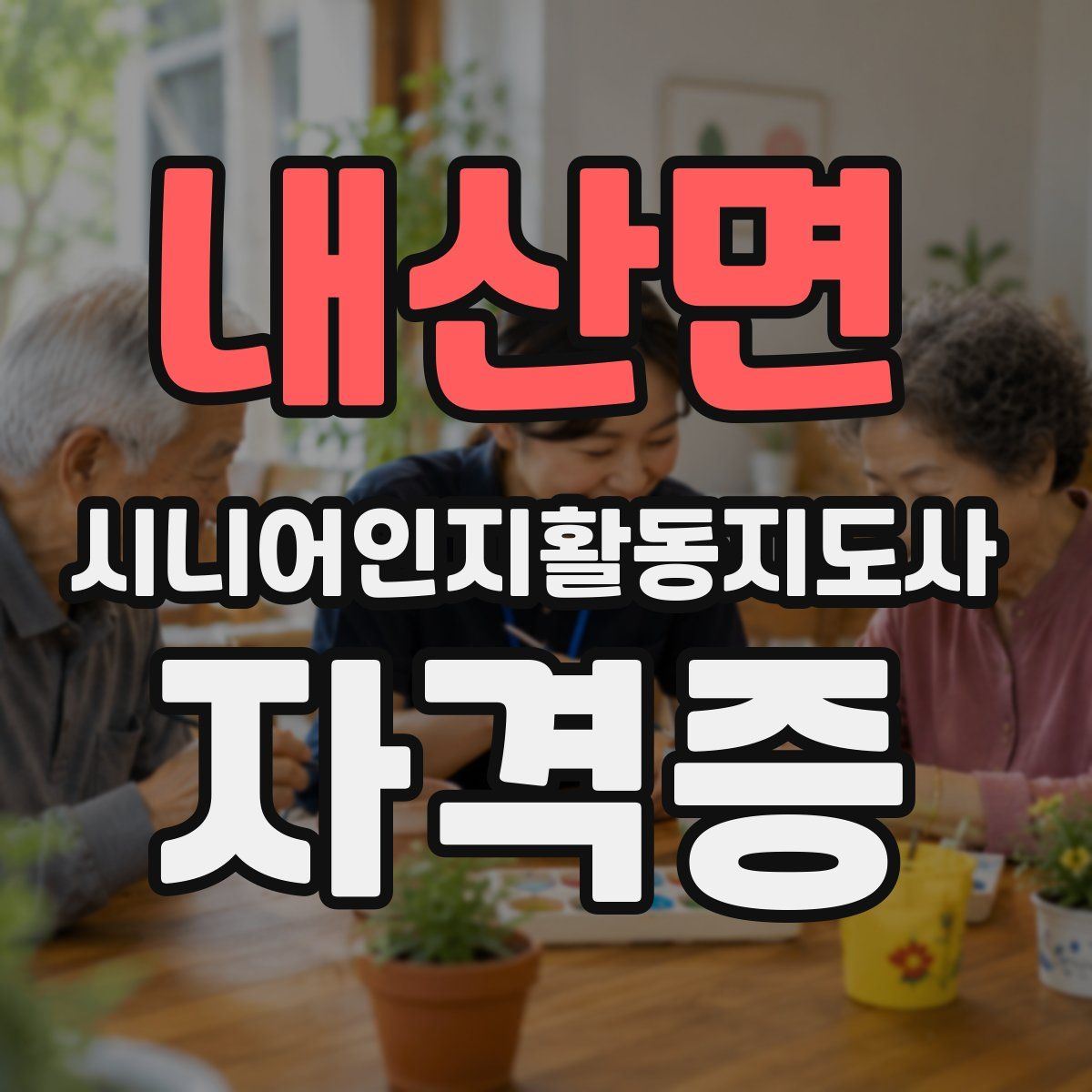 내산면 시니어인지활동지도사 자격증
