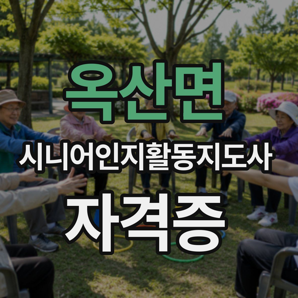 옥산면 시니어인지활동지도사 자격증
