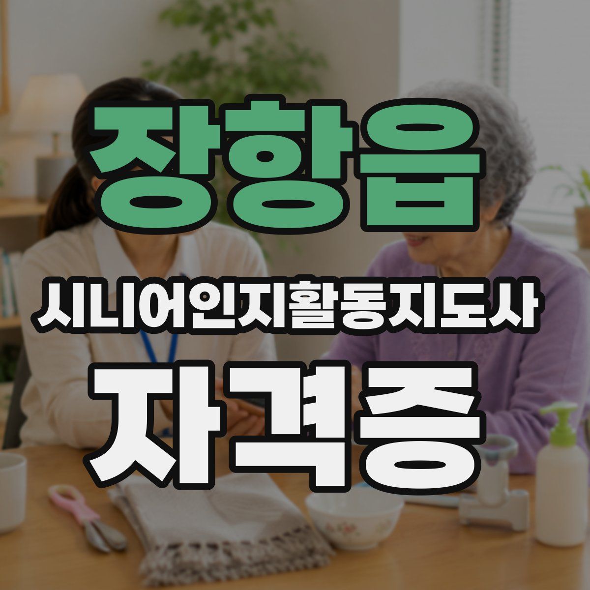 장항읍 시니어인지활동지도사 자격증