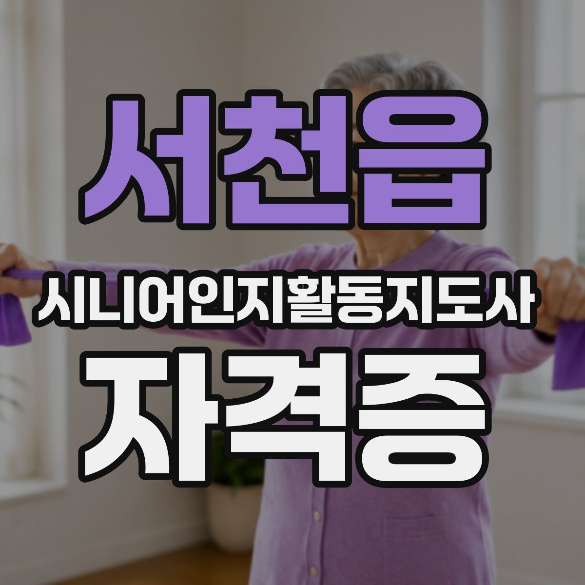 서천읍 시니어인지활동지도사 자격증