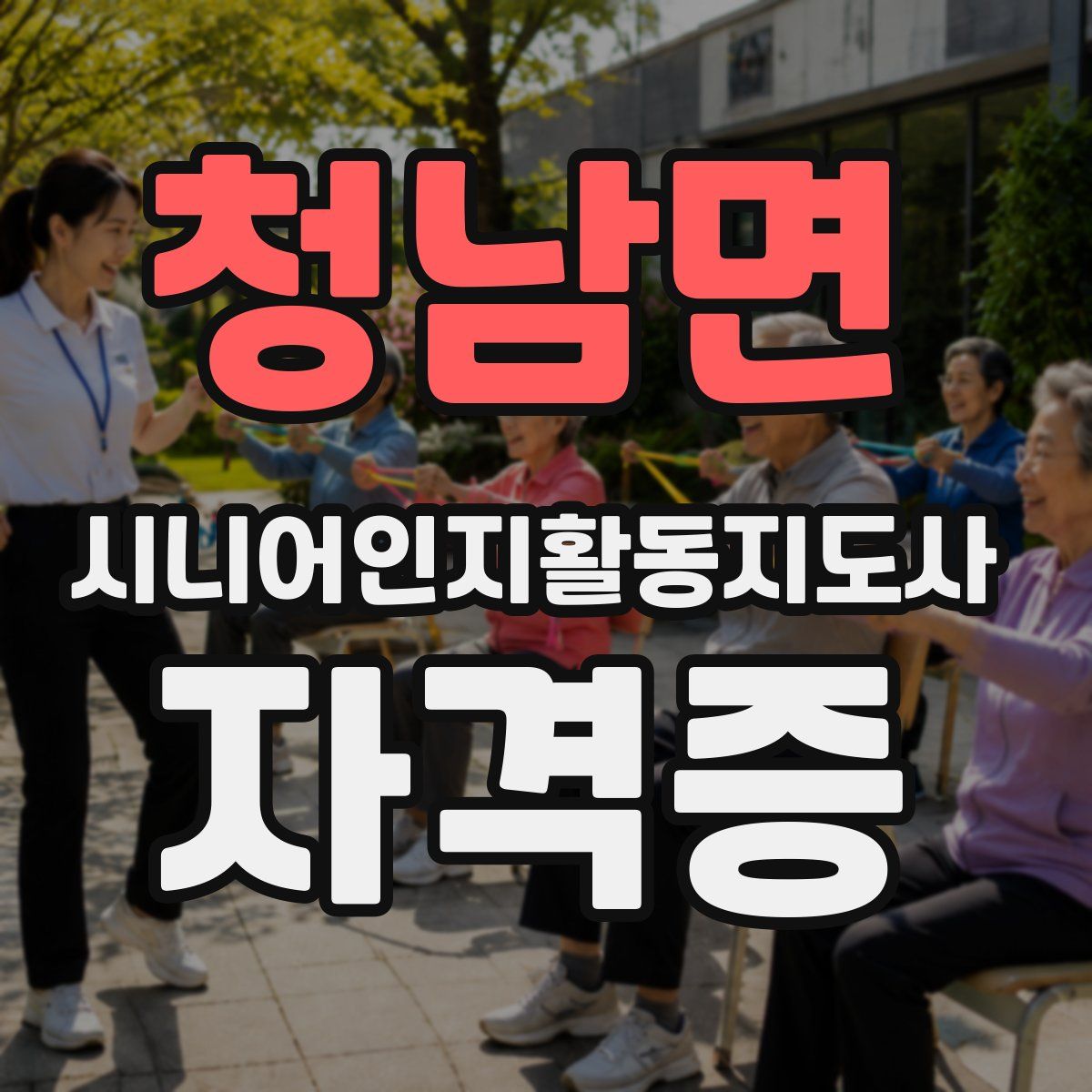 청남면 시니어인지활동지도사 자격증