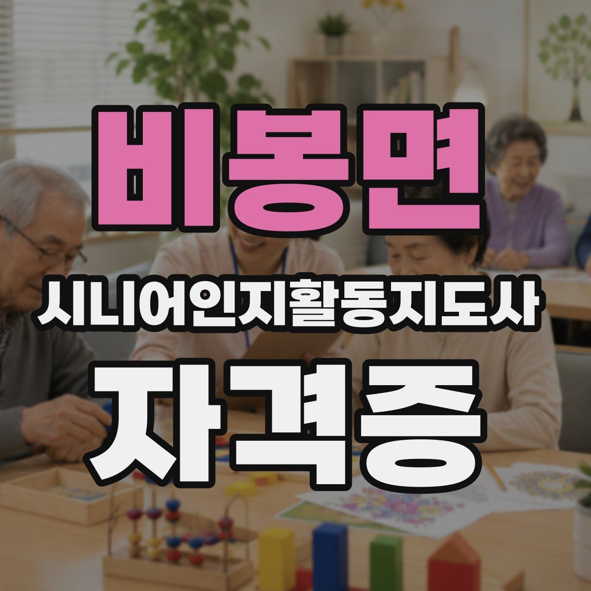 비봉면 시니어인지활동지도사 자격증