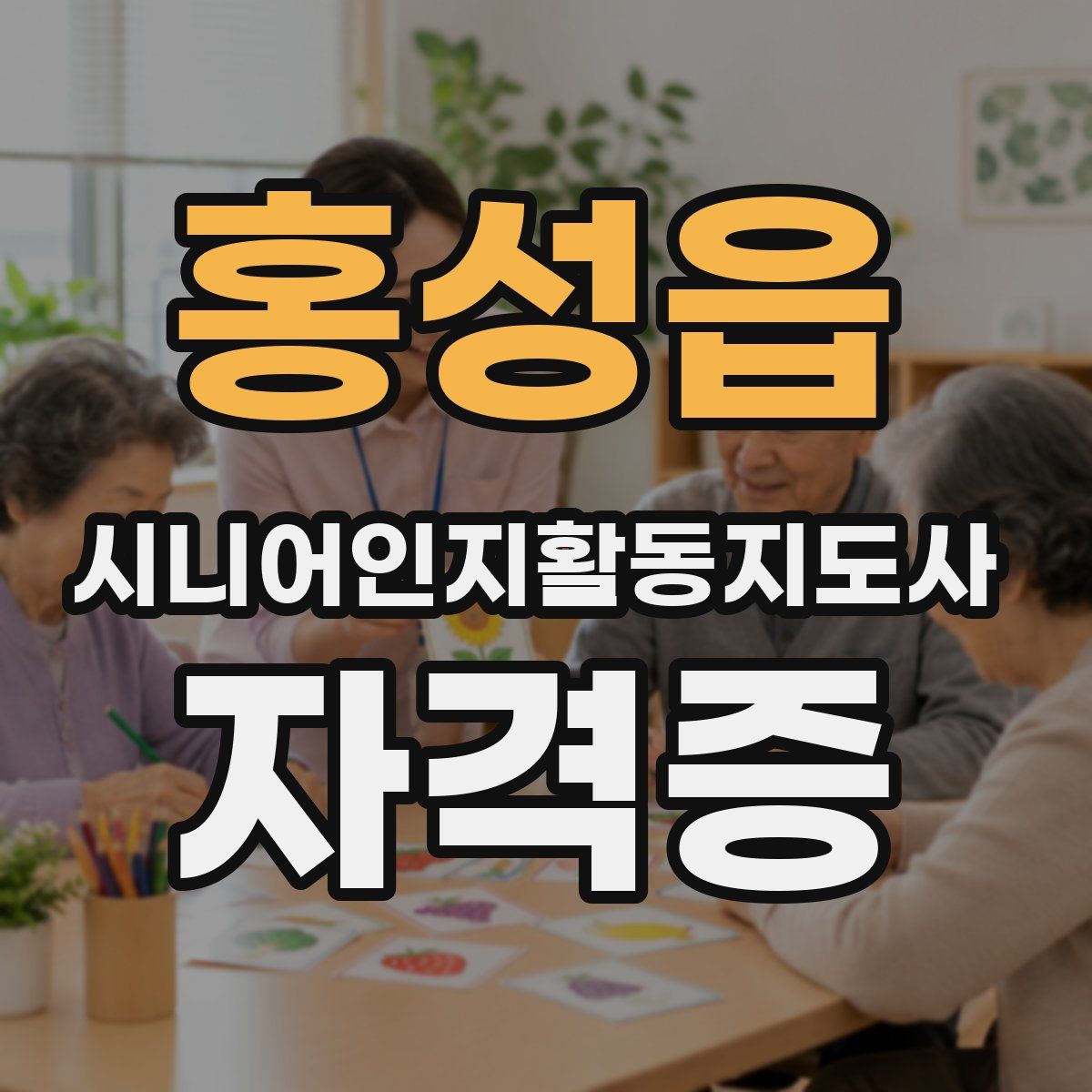 홍성읍 시니어인지활동지도사 자격증