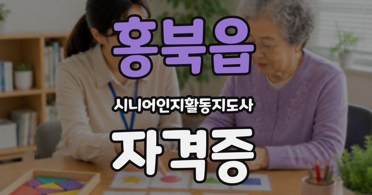 홍북읍 시니어인지활동지도사 자격증