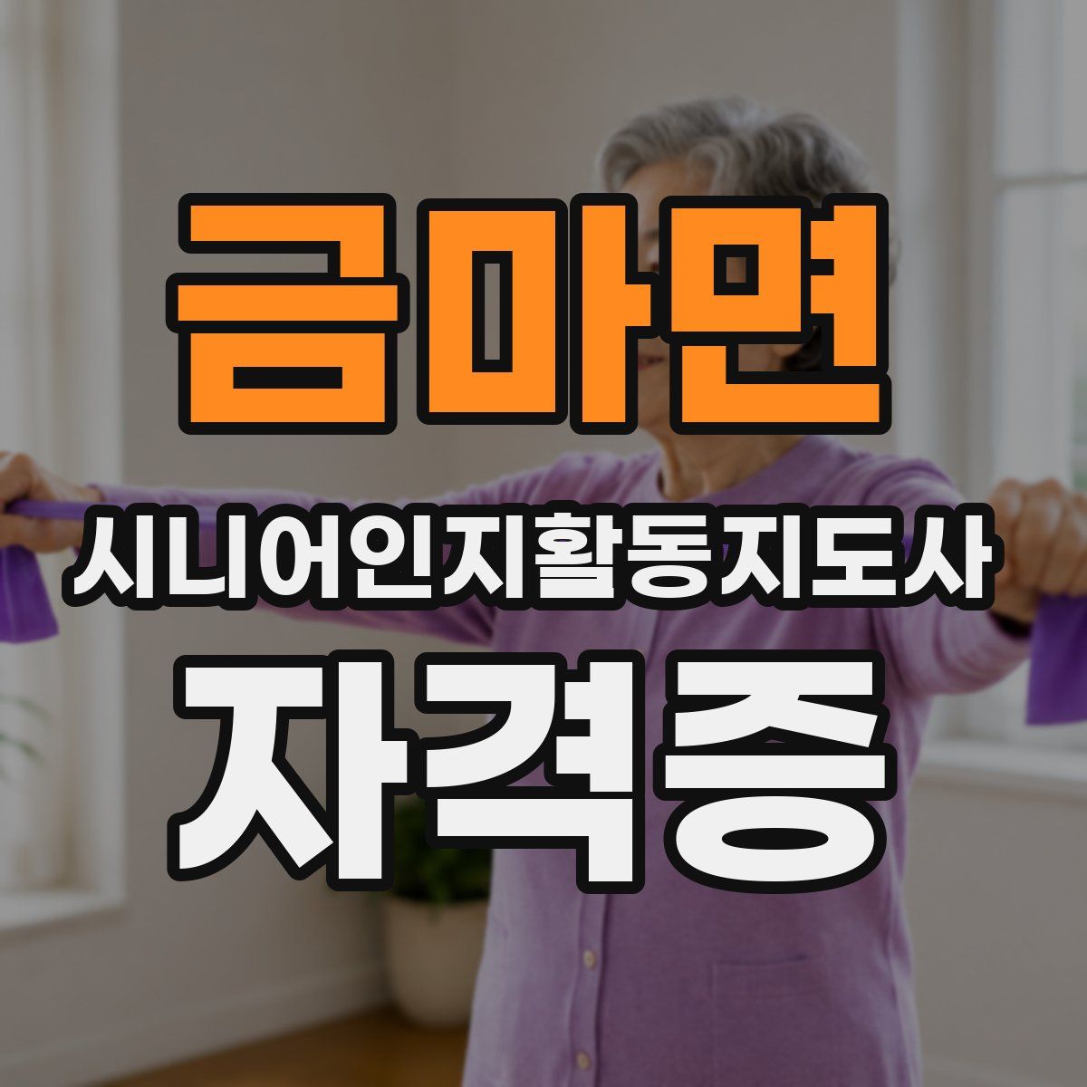 금마면 시니어인지활동지도사 자격증