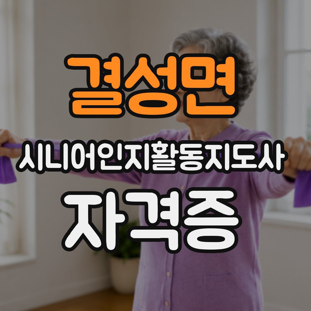 결성면 시니어인지활동지도사 자격증