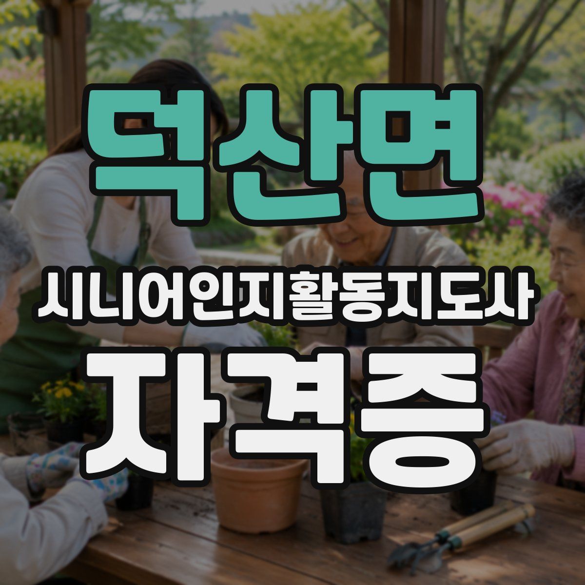 덕산면 시니어인지활동지도사 자격증