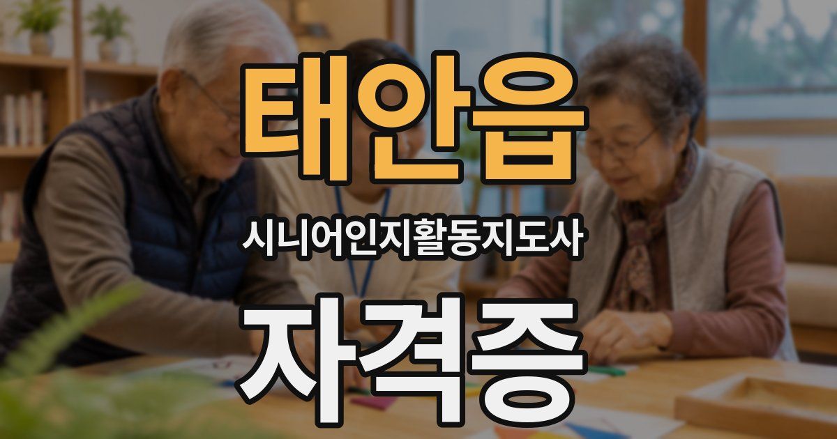 태안읍 시니어인지활동지도사 자격증