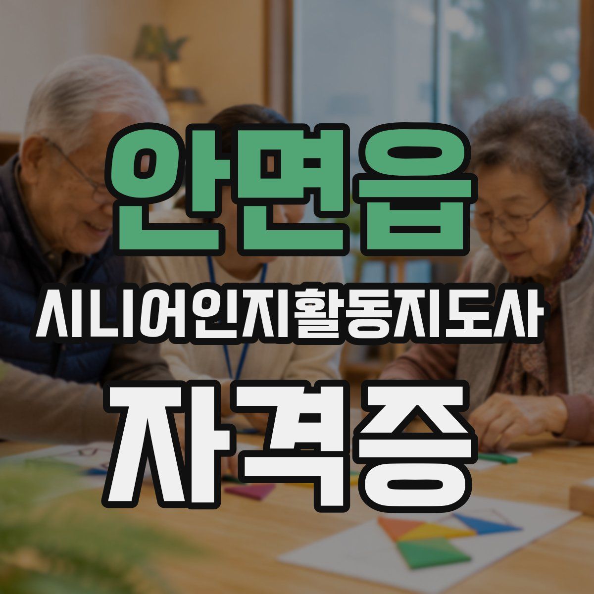 안면읍 시니어인지활동지도사 자격증
