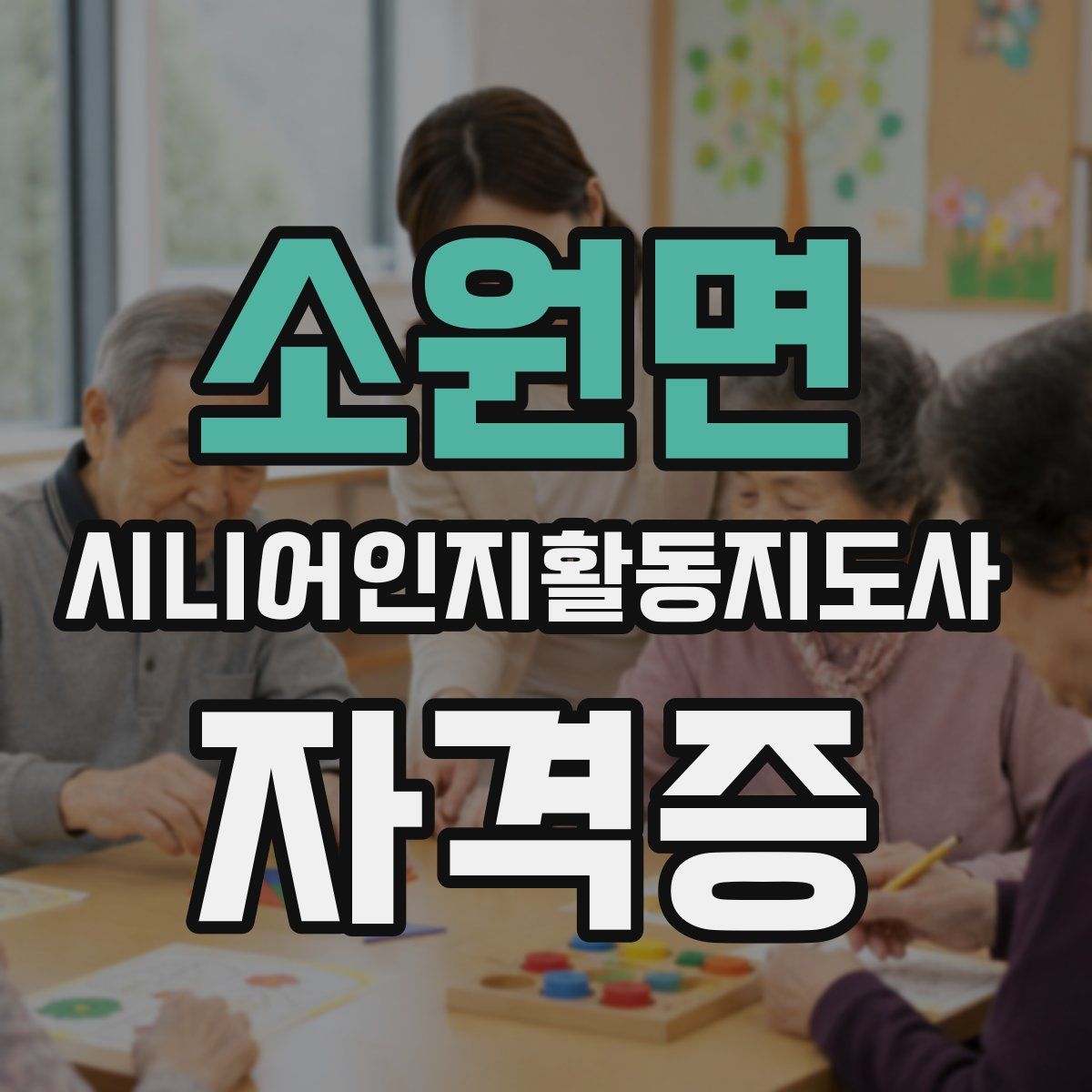 소원면 시니어인지활동지도사 자격증