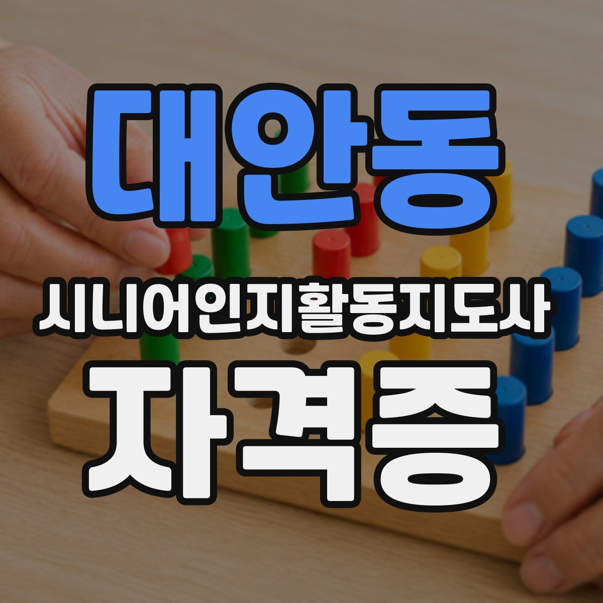 대안동 시니어인지활동지도사 자격증