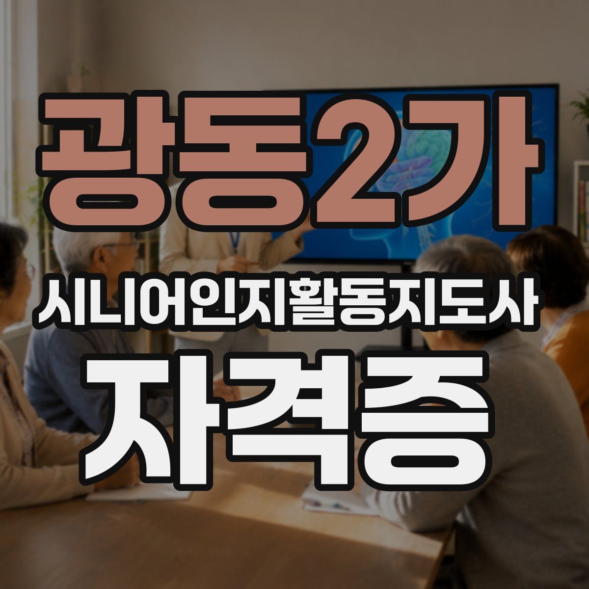 광동2가 시니어인지활동지도사 자격증