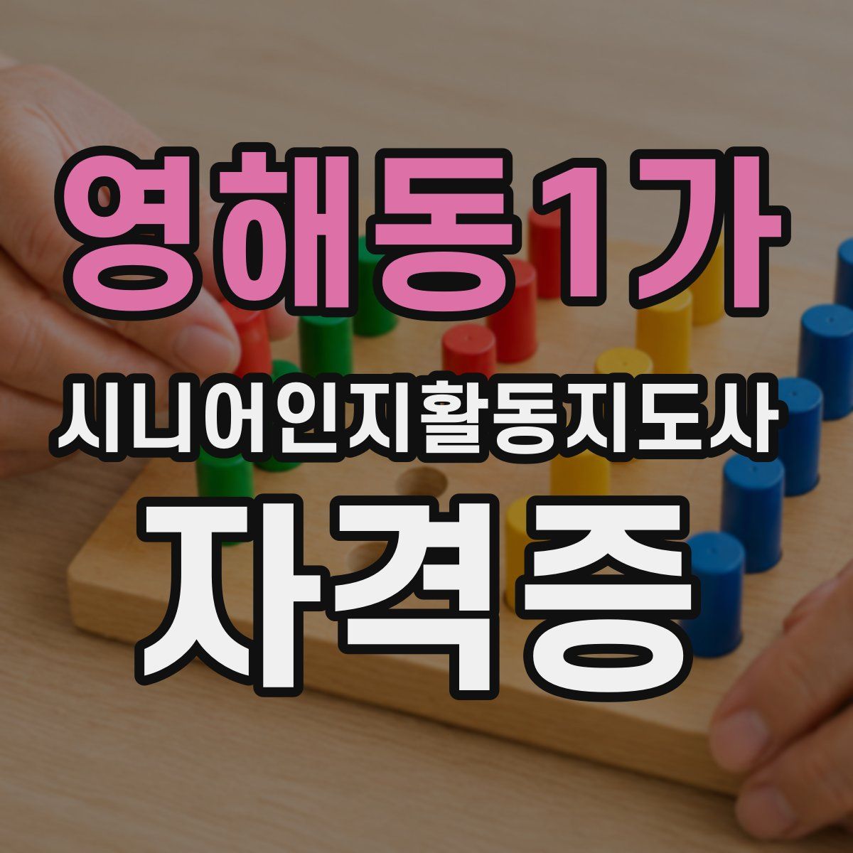 영해동1가 시니어인지활동지도사 자격증