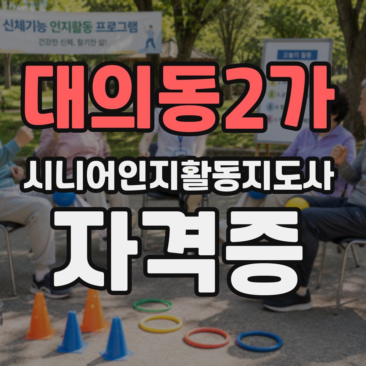 대의동2가 시니어인지활동지도사 자격증