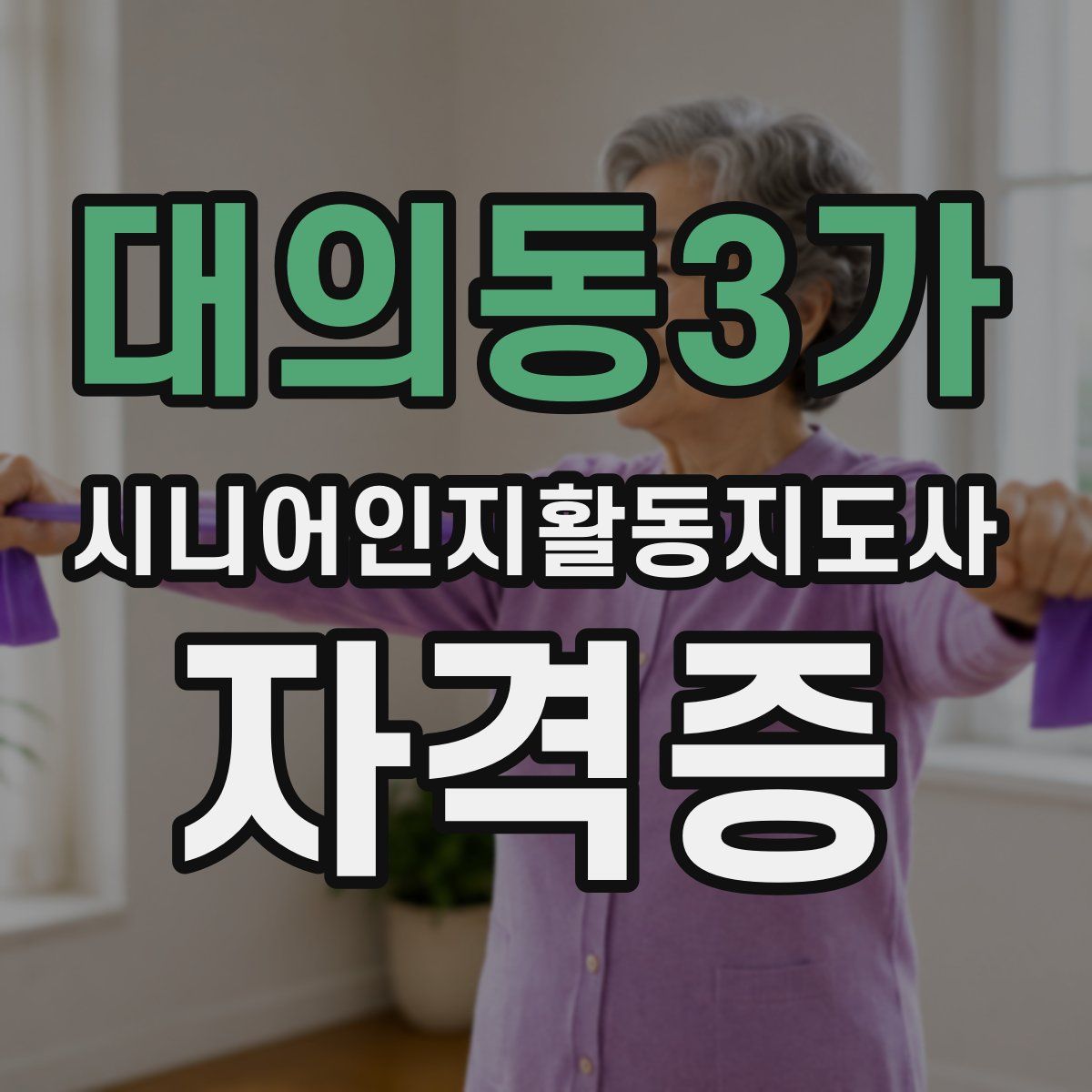대의동3가 시니어인지활동지도사 자격증