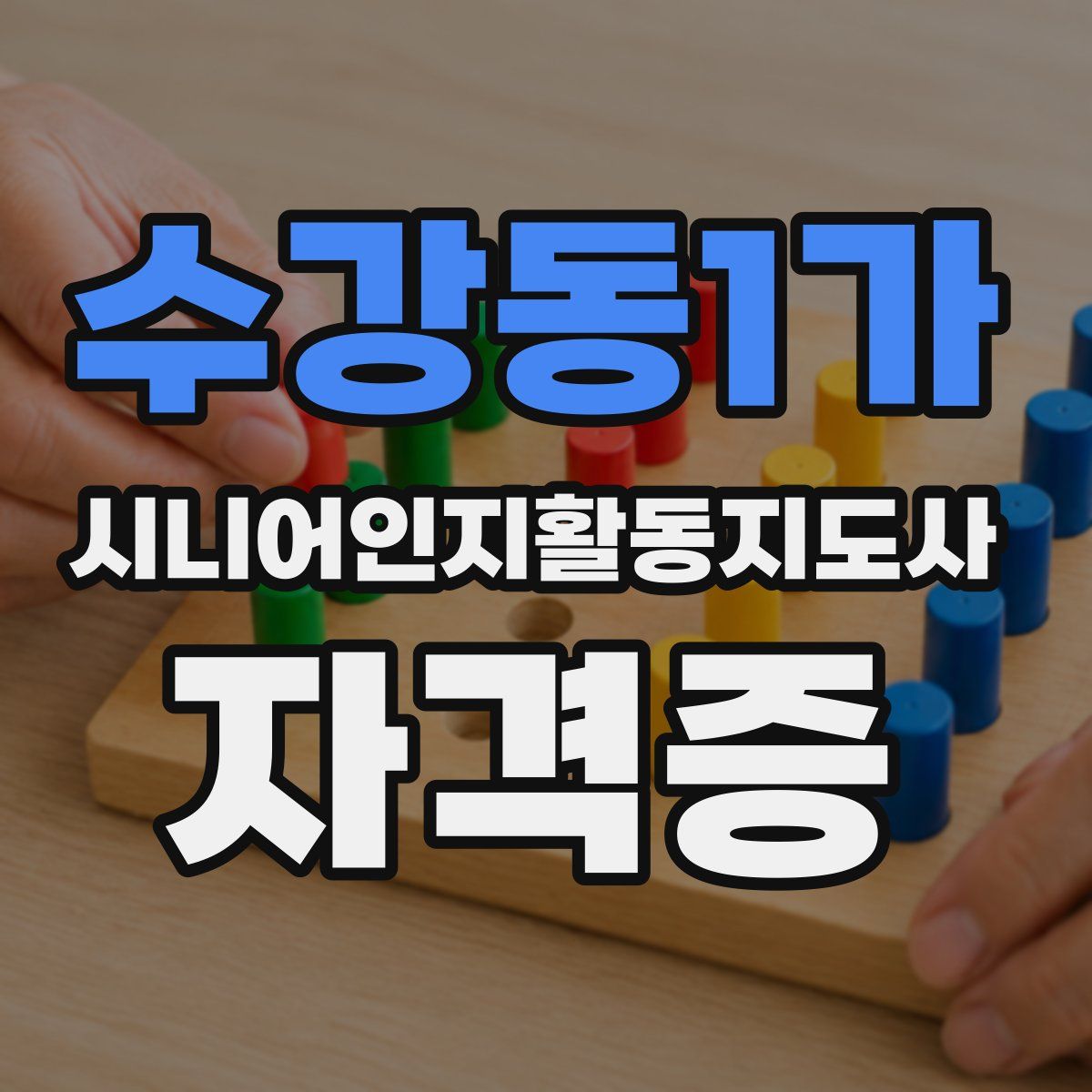 수강동1가 시니어인지활동지도사 자격증
