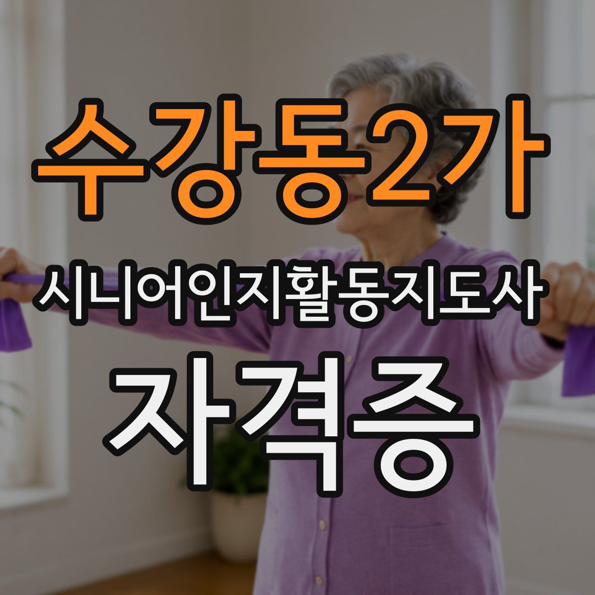 수강동2가 시니어인지활동지도사 자격증