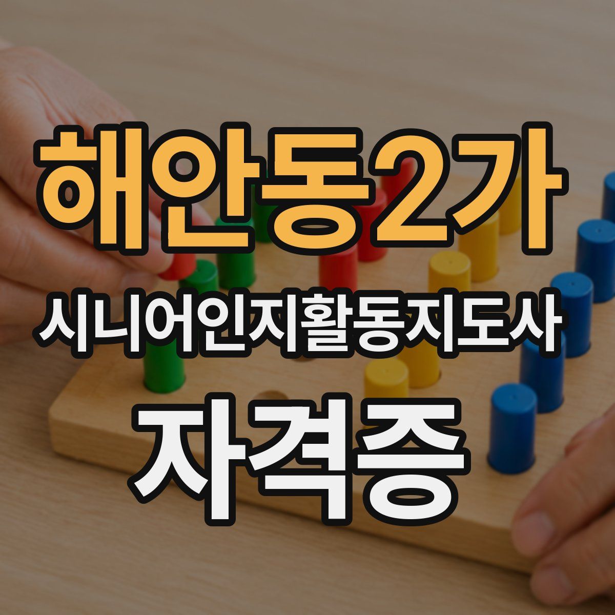 해안동2가 시니어인지활동지도사 자격증