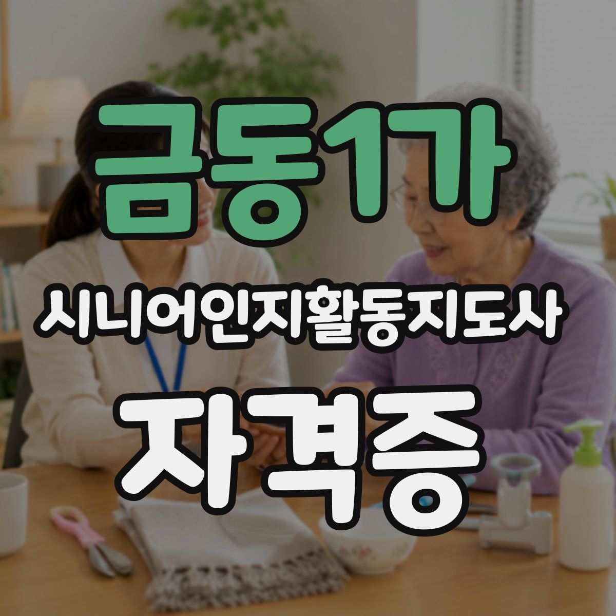 금동1가 시니어인지활동지도사 자격증