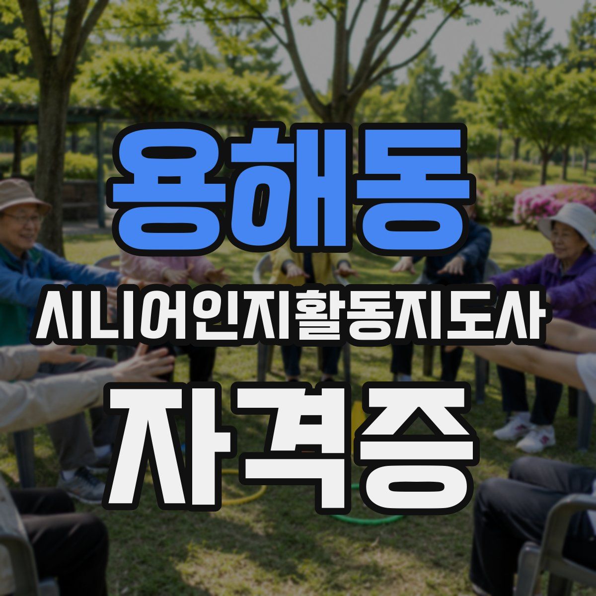 용해동 시니어인지활동지도사 자격증