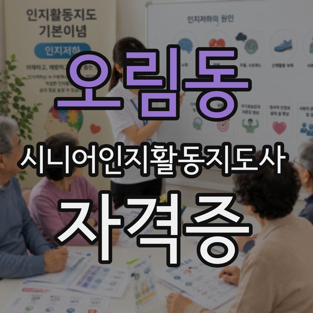 오림동 시니어인지활동지도사 자격증
