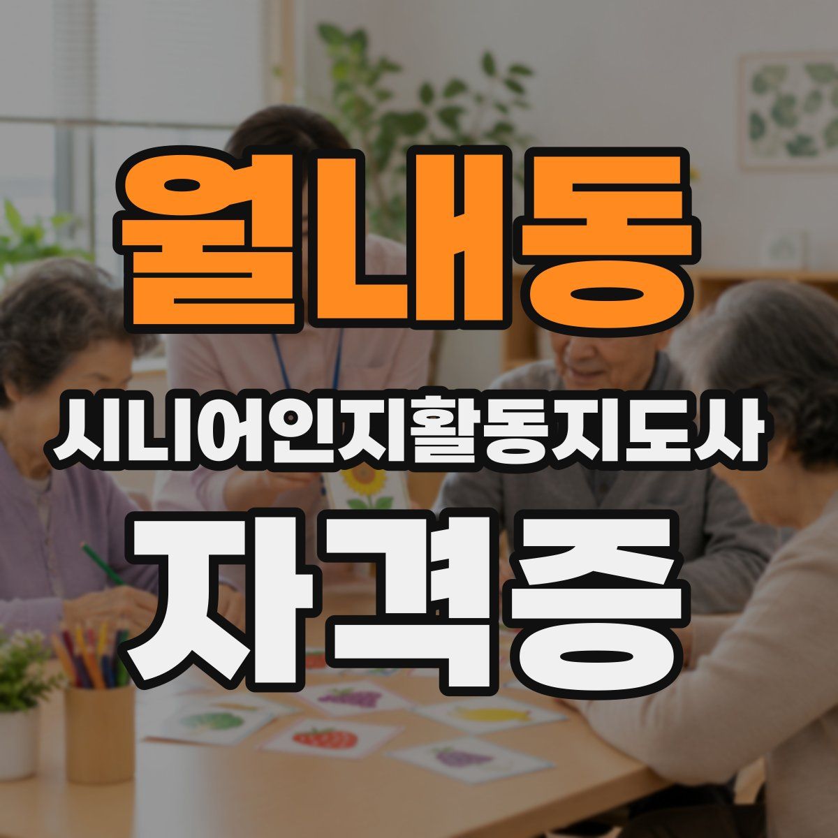 월내동 시니어인지활동지도사 자격증