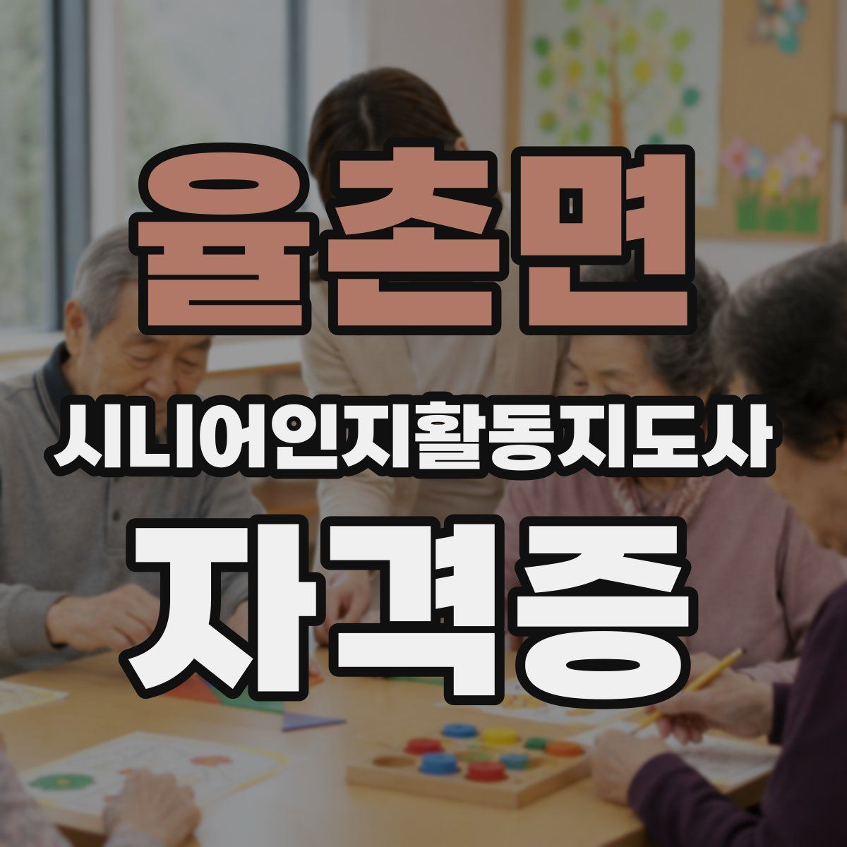 율촌면 시니어인지활동지도사 자격증