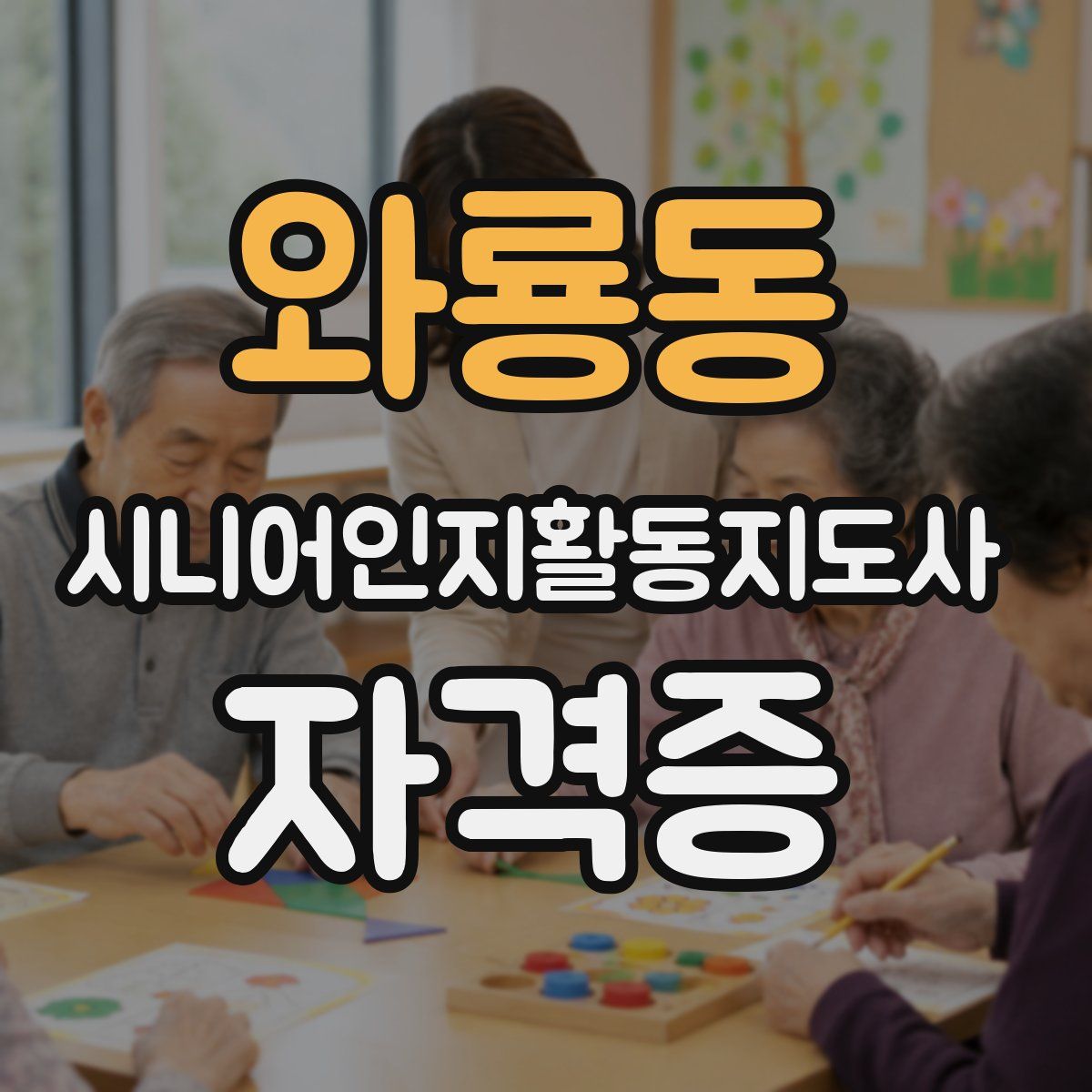 와룡동 시니어인지활동지도사 자격증