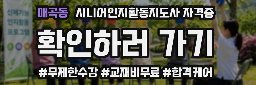 매곡동 시니어인지활동지도사 자격증