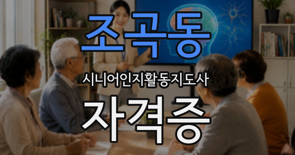 조곡동 시니어인지활동지도사 자격증