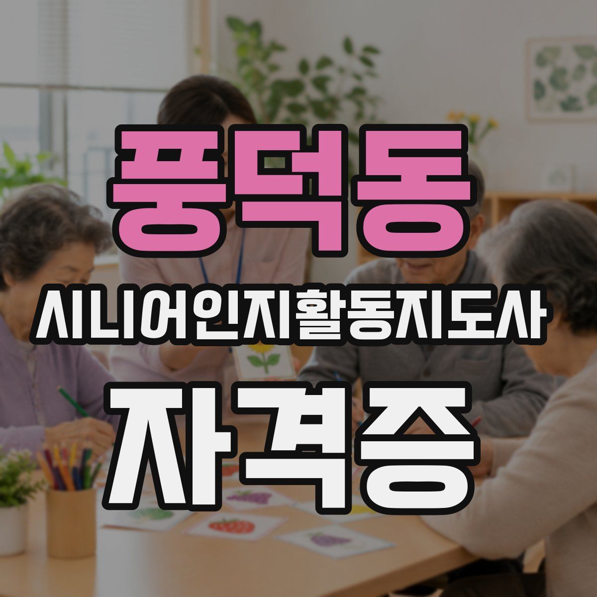 풍덕동 시니어인지활동지도사 자격증