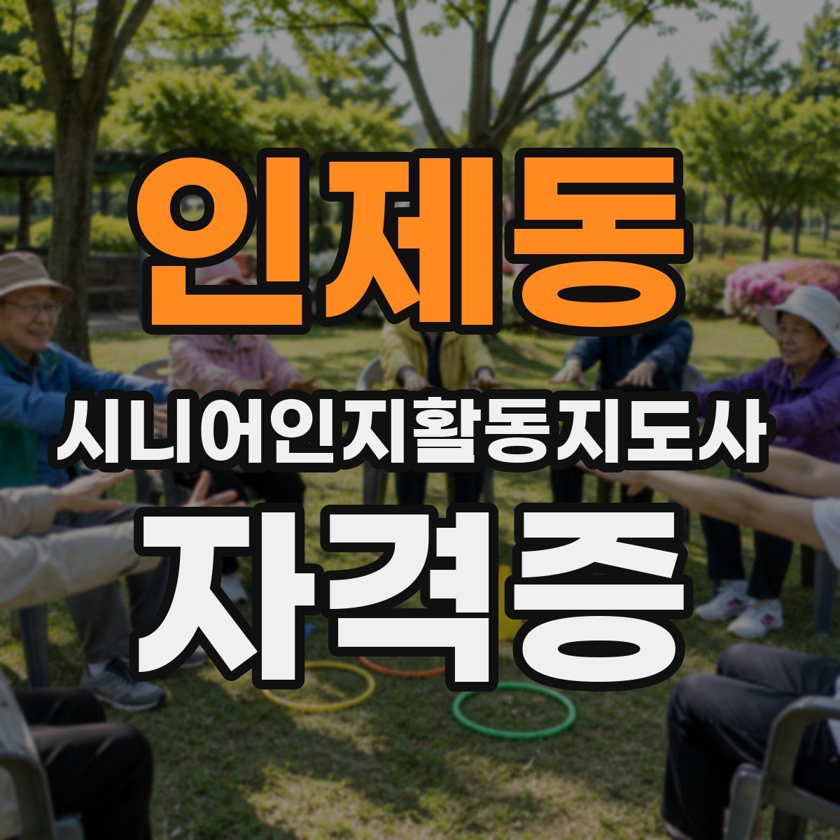 인제동 시니어인지활동지도사 자격증