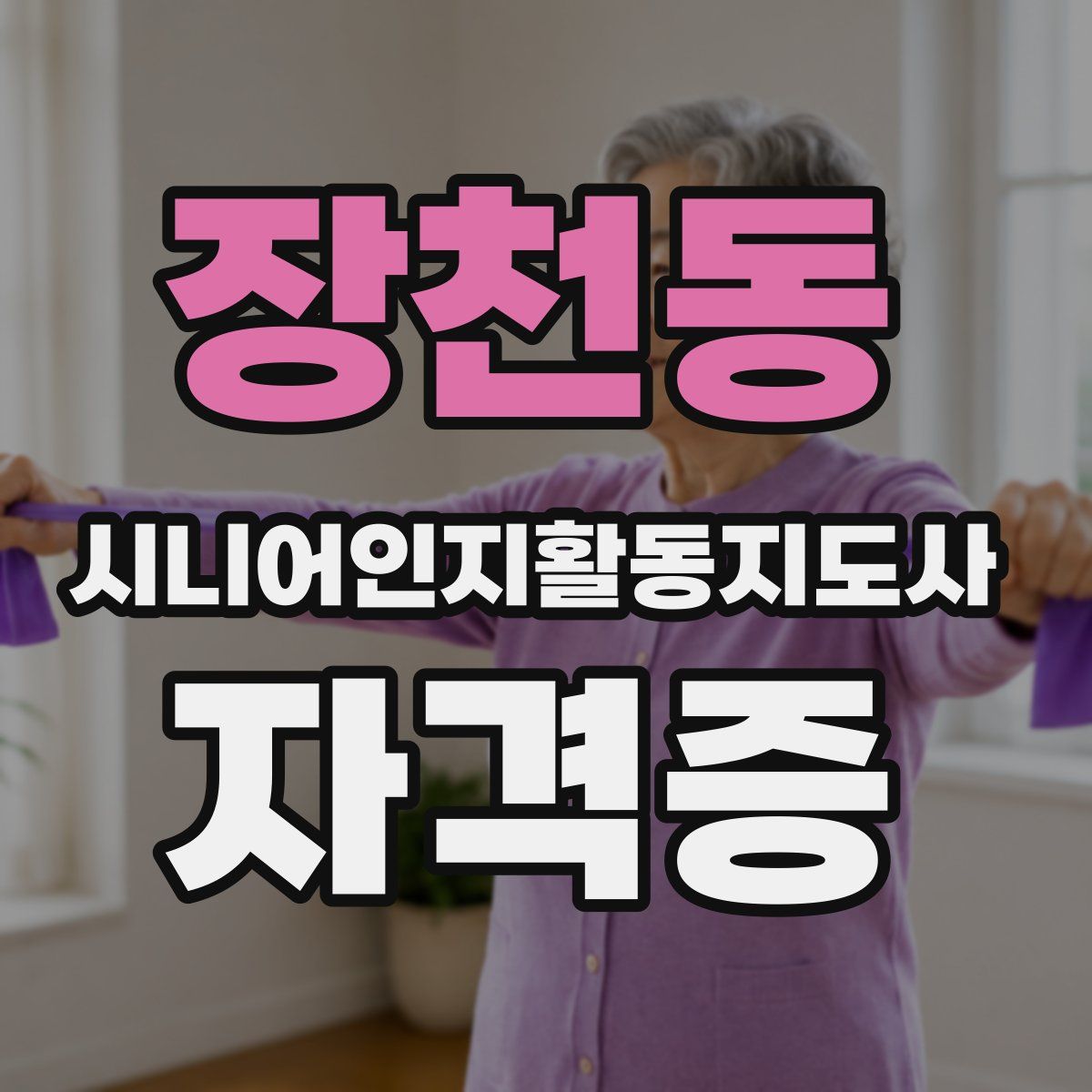 장천동 시니어인지활동지도사 자격증