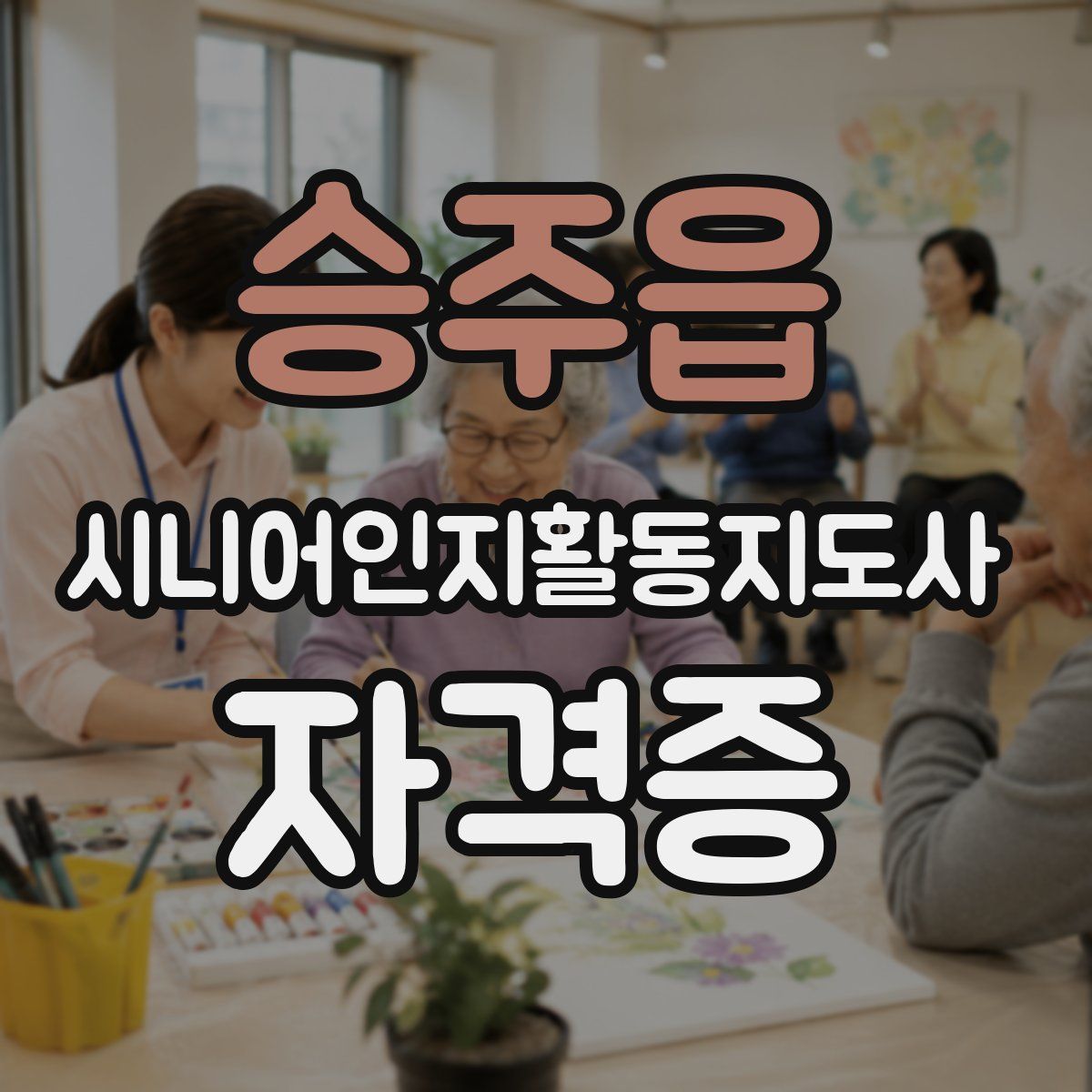 승주읍 시니어인지활동지도사 자격증