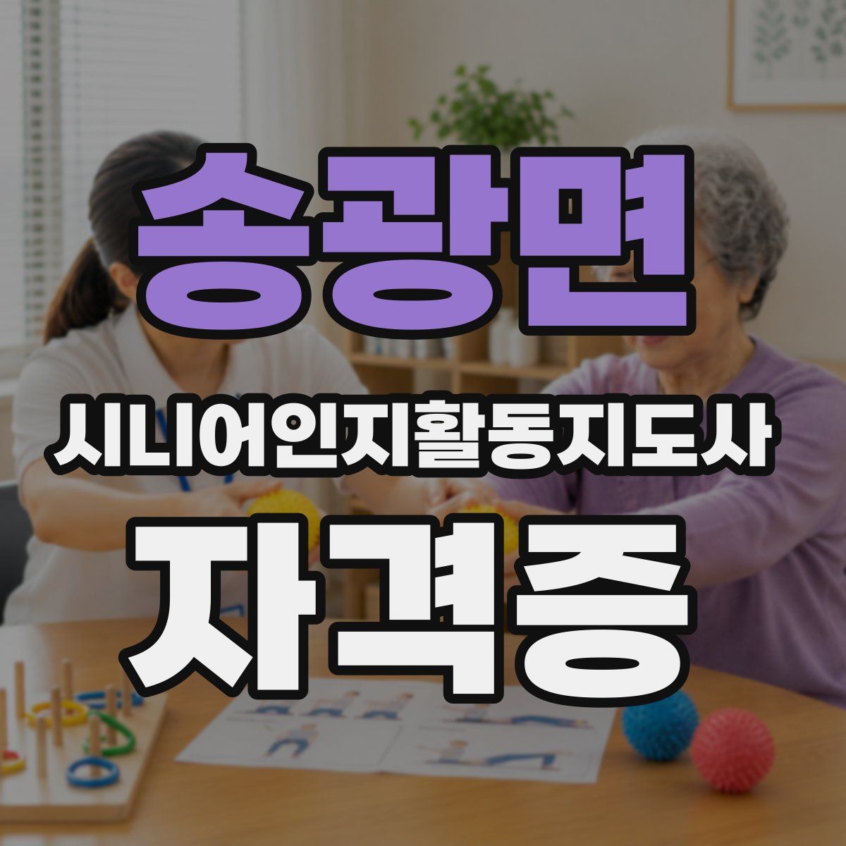송광면 시니어인지활동지도사 자격증
