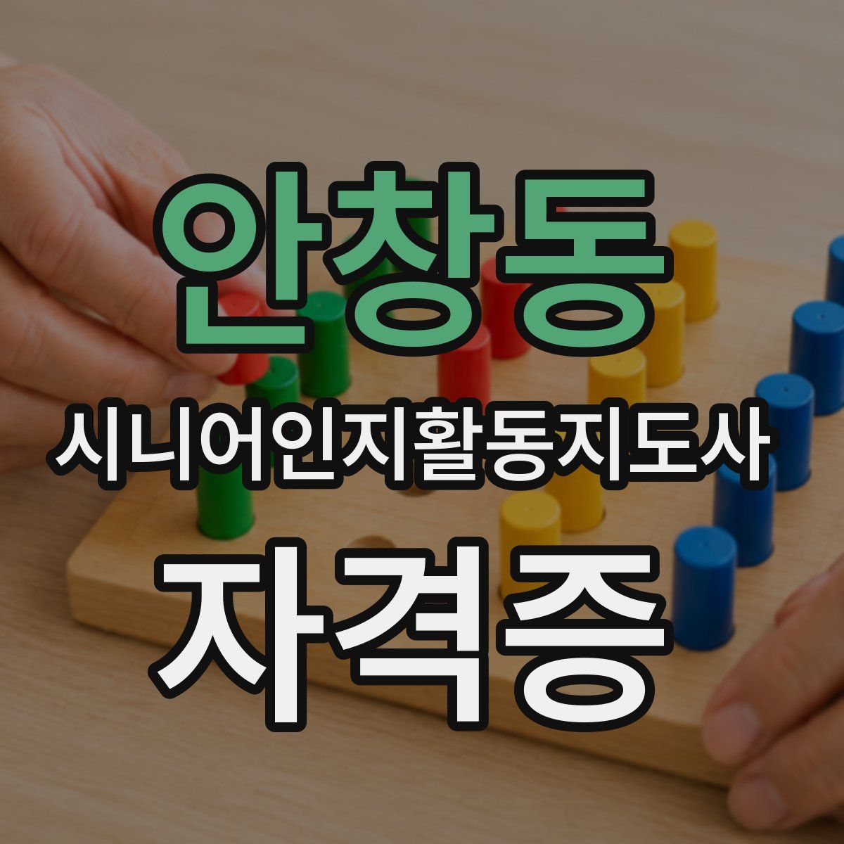 안창동 시니어인지활동지도사 자격증