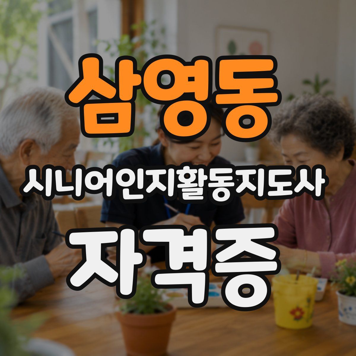 삼영동 시니어인지활동지도사 자격증