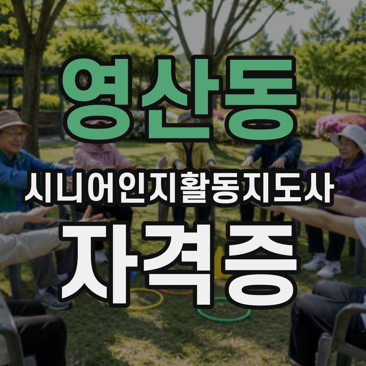 영산동 시니어인지활동지도사 자격증