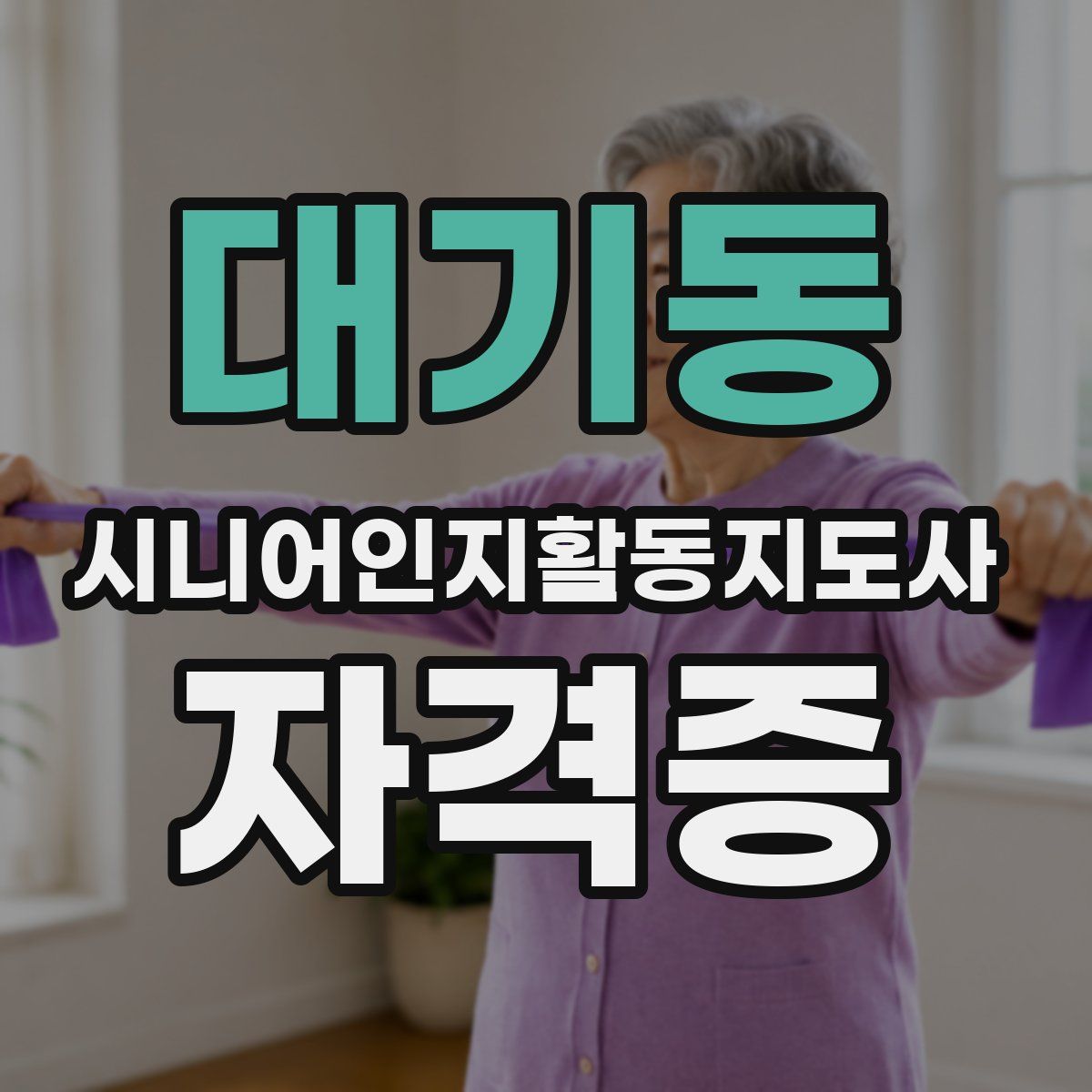 대기동 시니어인지활동지도사 자격증