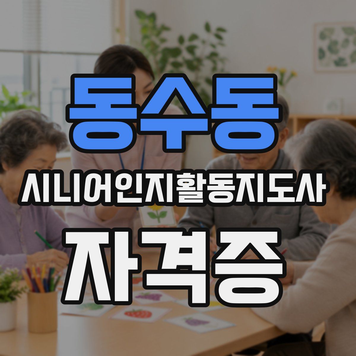동수동 시니어인지활동지도사 자격증
