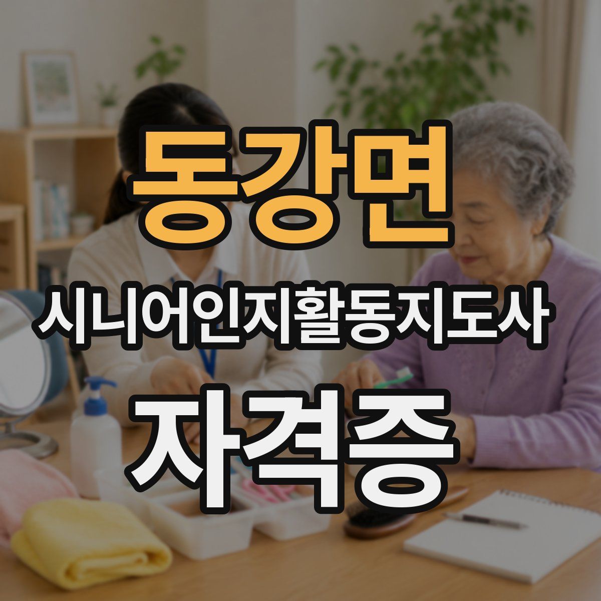 동강면 시니어인지활동지도사 자격증
